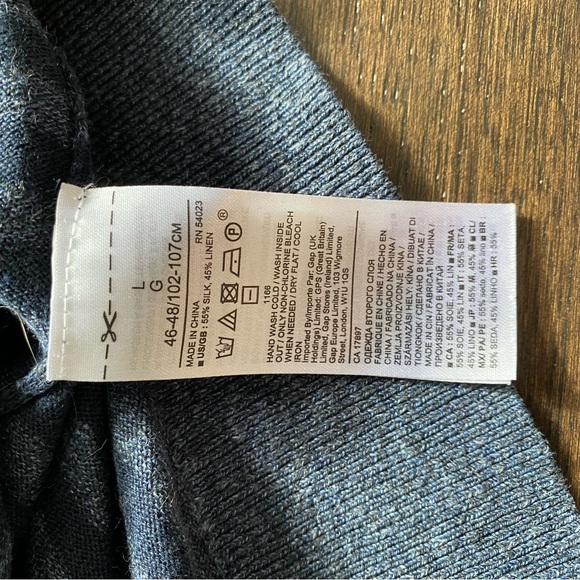 Banana Republic silk linen sweater Men’s L EUC - Picture 4 of 4